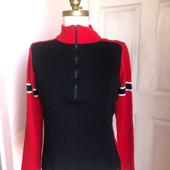 DKNY USA Sweater Vintage Zip Front Sz M - Picture 4 of 7